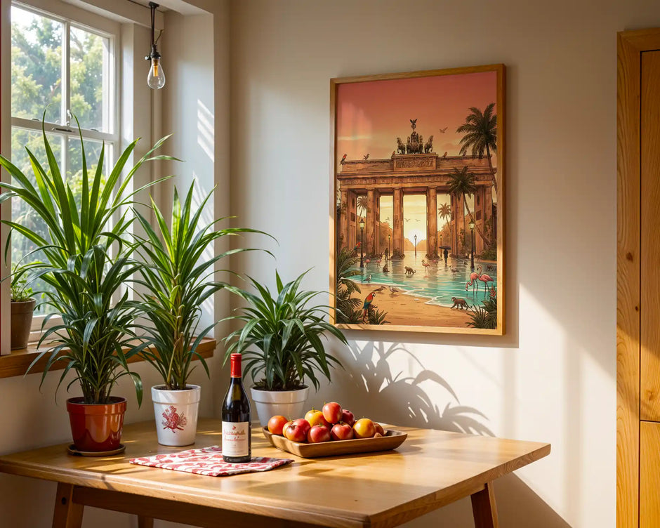 Berlin Brandenburger Tor Fantasy Poster – Tropical Beach