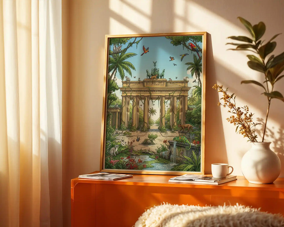 Berlin Brandenburger Tor Fantasy Poster – Madagascar Style
